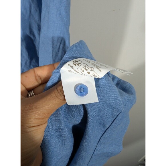 Boden Womens Blue Linen Sleeveless Maxi A Line Riviera Dress Sz 8 Preppy Coastal - Picture 5 of 9